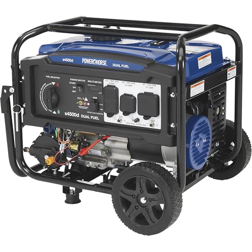 Powerhorse Portable Dual Fuel Generator with Electric Start, 9500 Watts