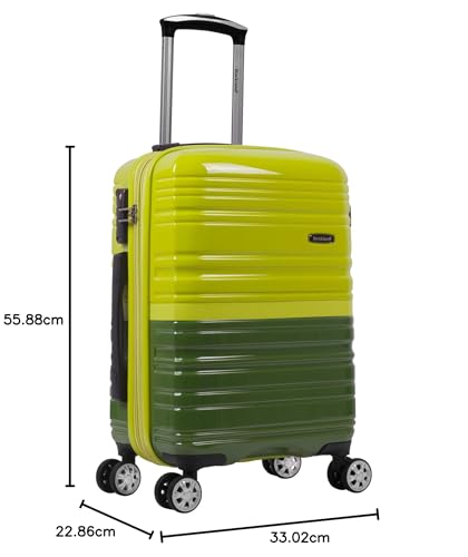 Rockland Melbourne Hardside Expandable Luggage with Spinner Wheels, 2TONEBLUE, 2 Piece (20/28)