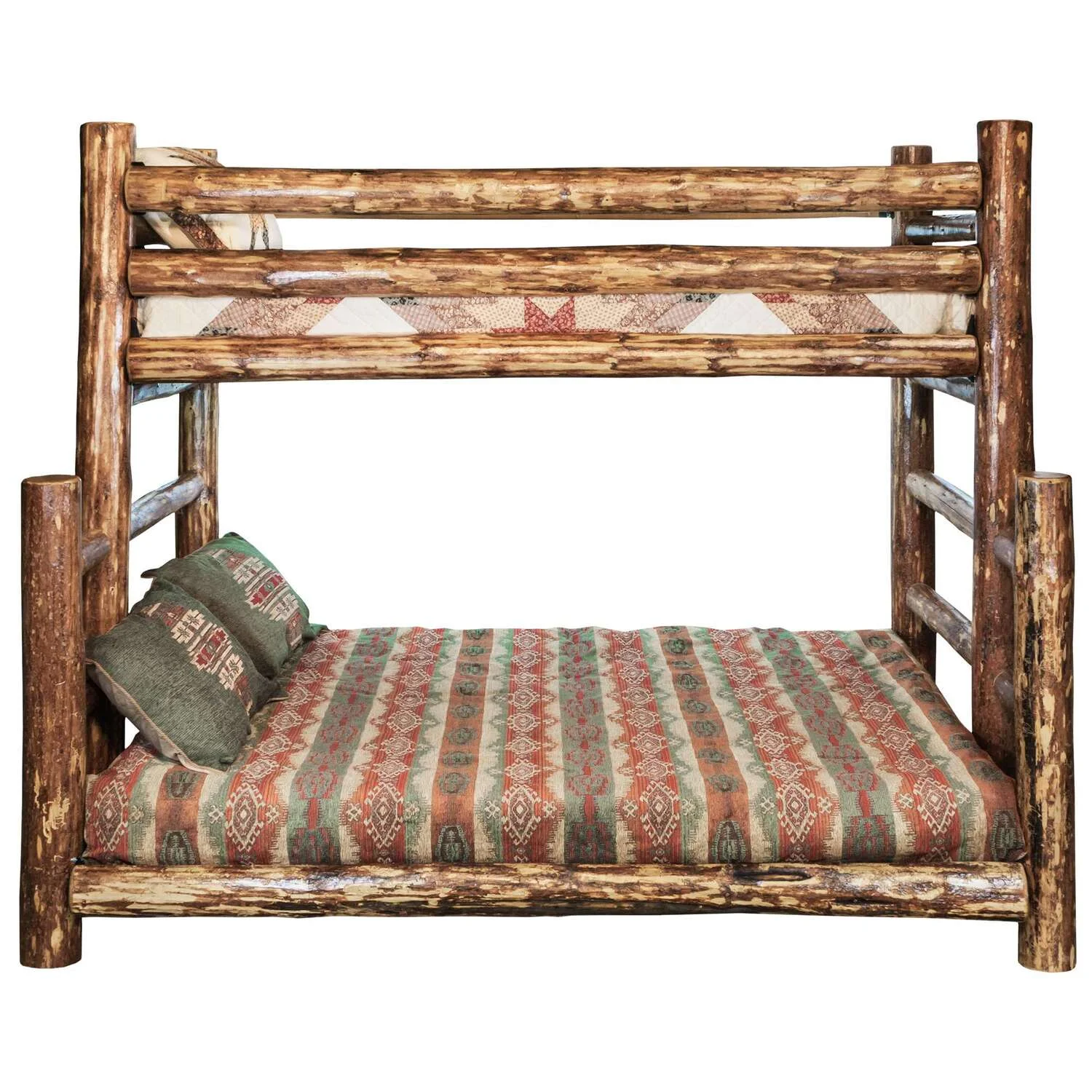 Montana Woodworks Glacier Country Wood Twin over Full Bunk Bed in Brown