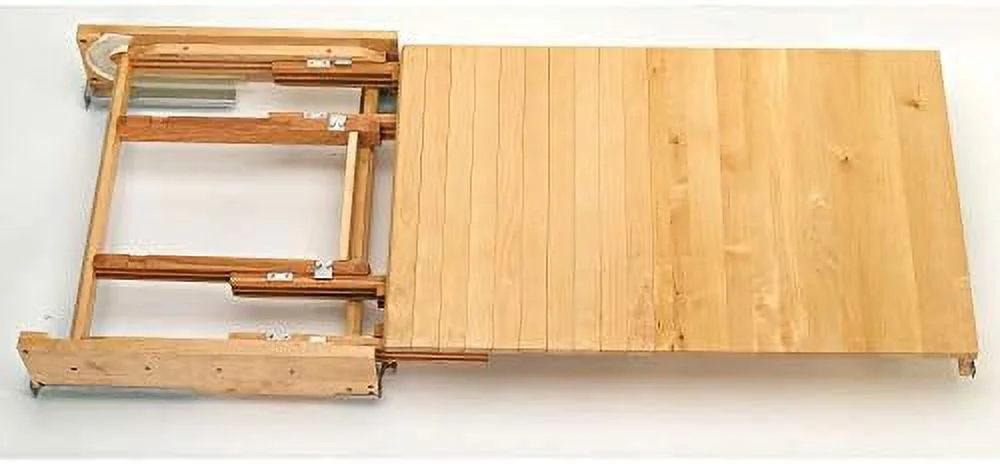 TJUNBOLIFE 31.75" Pull Out Tambour Table/ Counter Extension Top for 21.77" Drawers  Sliding Kitchen Cabinet    Maple Wood  4TT-2133-1