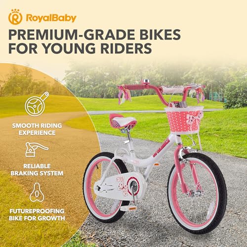 Royalbaby Princess Girls Kids Bike 12 14 16 18 20 Inch Children Bicycle with Basket for Age 3-12 Years