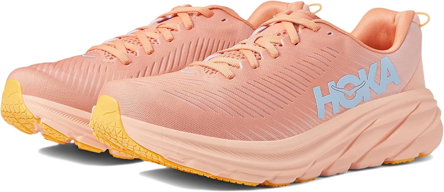 HOKA ONE ONE | Women's, Rincon 3 Road Running Sneakers (Shell Coral/Peach Parfait - 8.5) (B) US