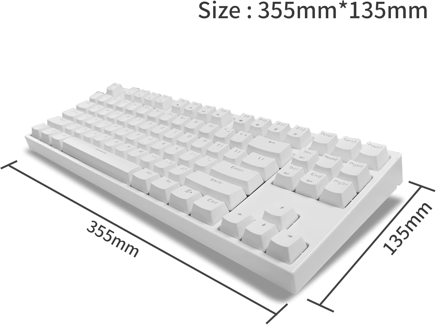 SUPUR NEWLING Wired Gaming Keyboard RGB Backlit Mechanical Keyboard TKL Red Switch USB Ergonomic PC Gaming Keyboards for Mac/Laptop Window 10