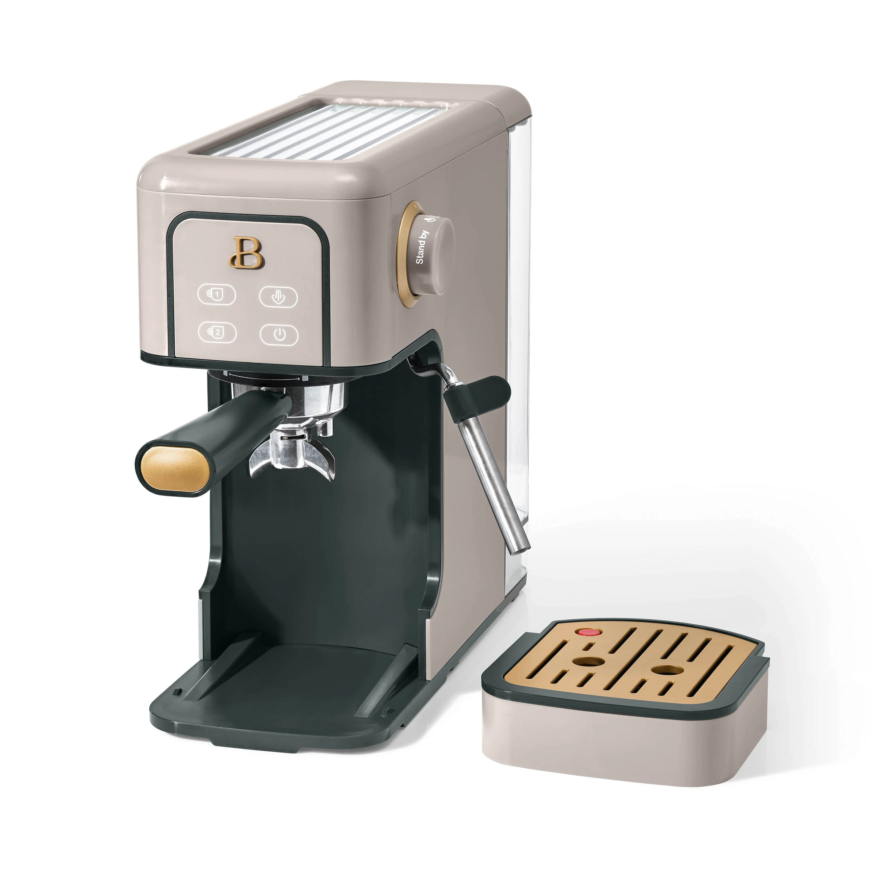 Beautiful Slim Espresso Maker with 20-Bar Pressure, White Icing by Drew Barrymore