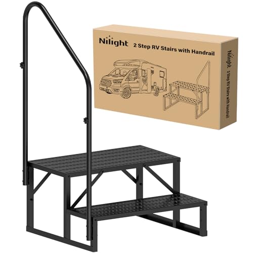 Nilight RV Steps with Handrail