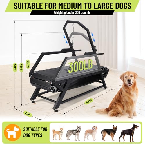 Dog Treadmill for Large Medium Dogs,Slatmill for Dogs with Pedometer and Brake,Treadmill for Dog for Daily Exercise and Fitness