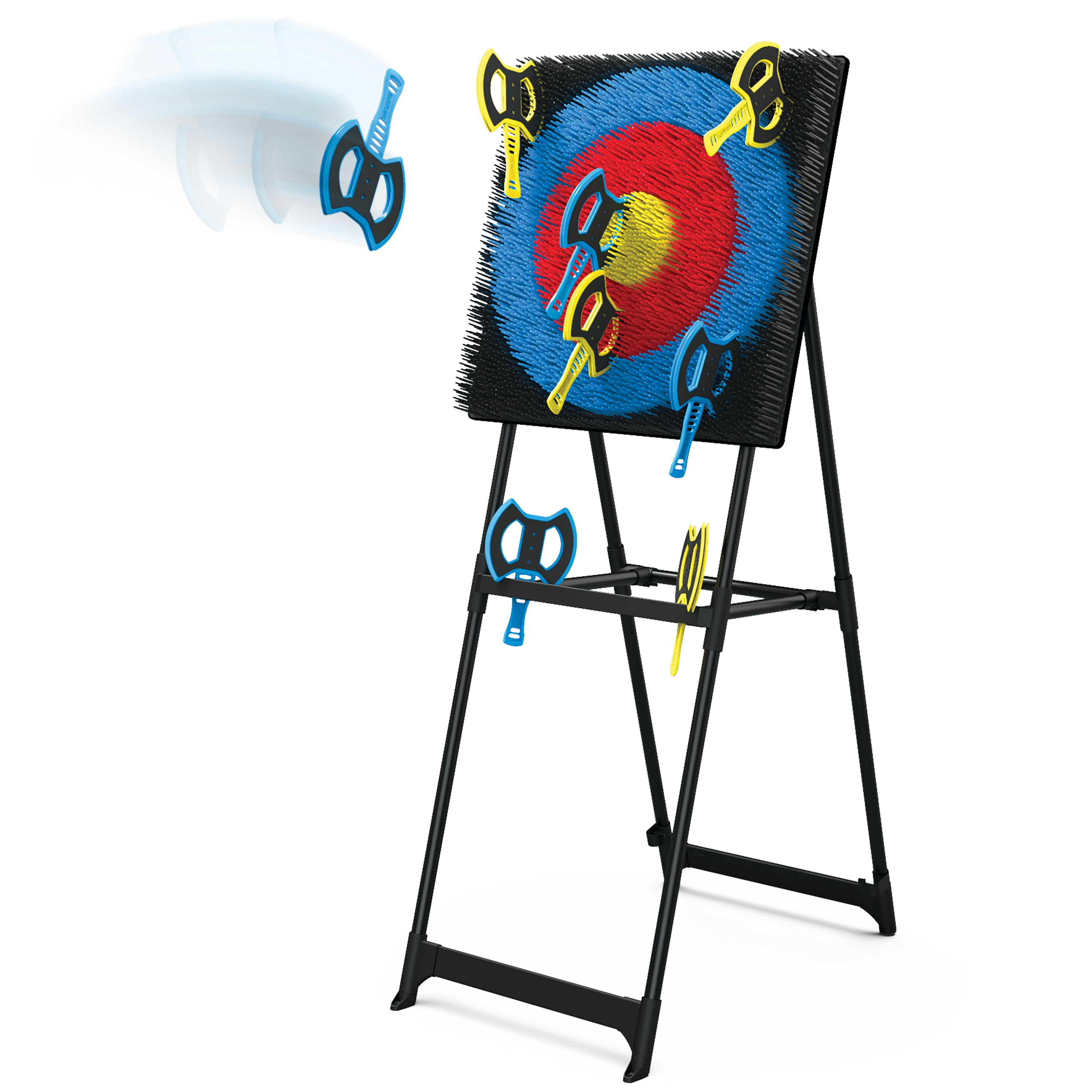 Eastpoint Sports Axe Throwing Target Game - 5ft Tall Sturdy Steel Frame - Includes 8 Throwing Axes