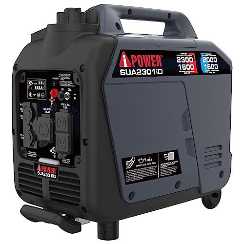 A-iPower 7600W Dual Fuel Quiet Portable Inverter Generator, Electric Start RV Ready, EPA & CARB Compliant CO Sensor