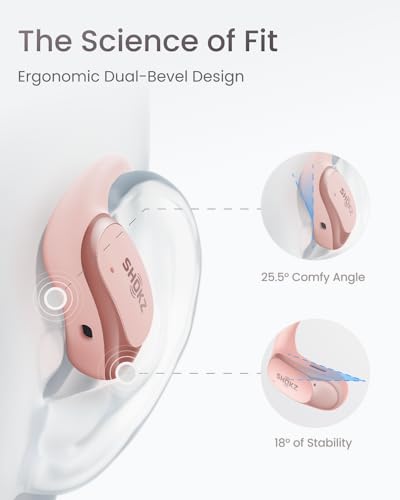 SHOKZ OpenFit Air - Open-Ear Headphones, True Wireless Earbuds, Water Resistant, Secure Earhooks for Daily Use, Black