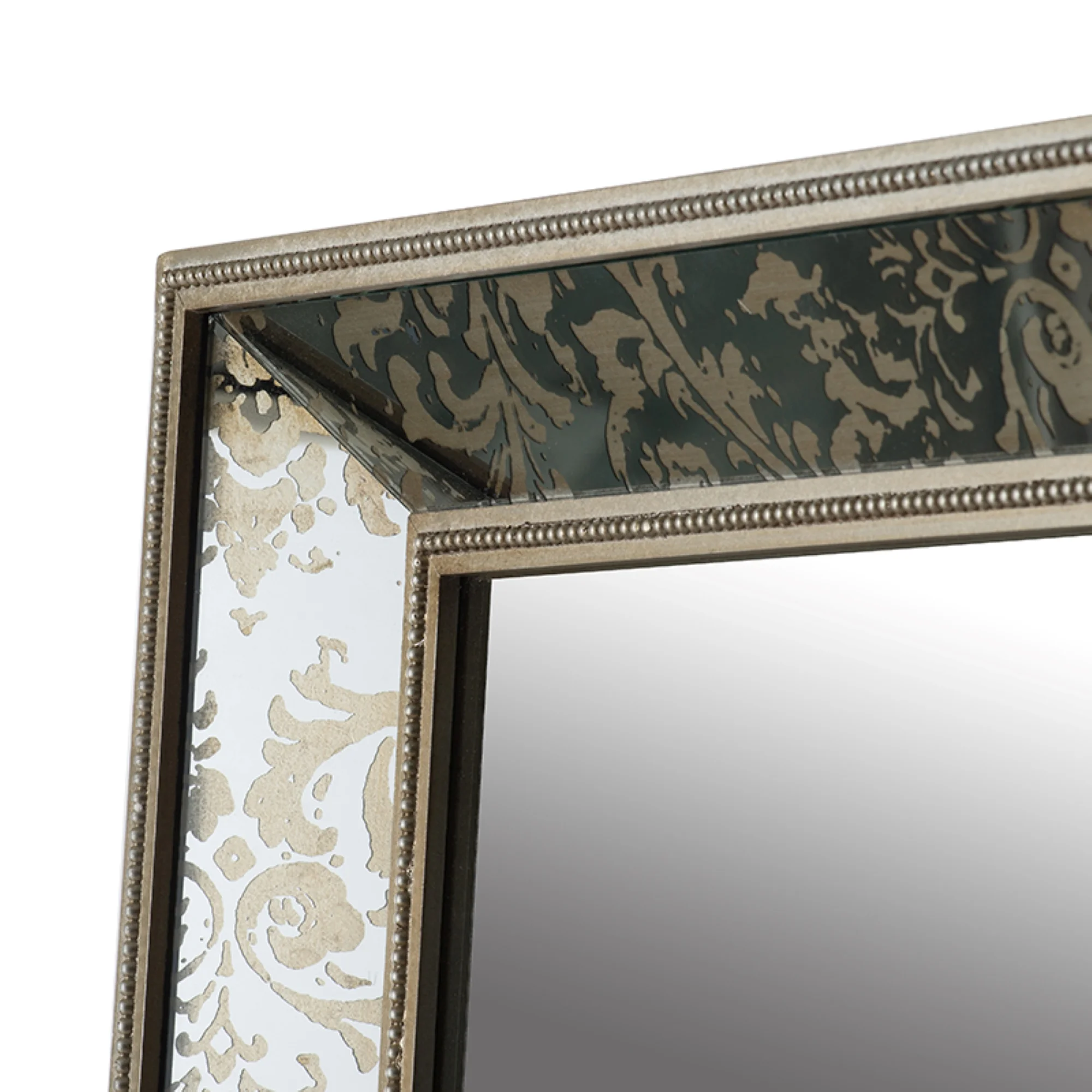 CC Home Furnishings Antique Style Rectangular Floor Mirror - 6' - Gold