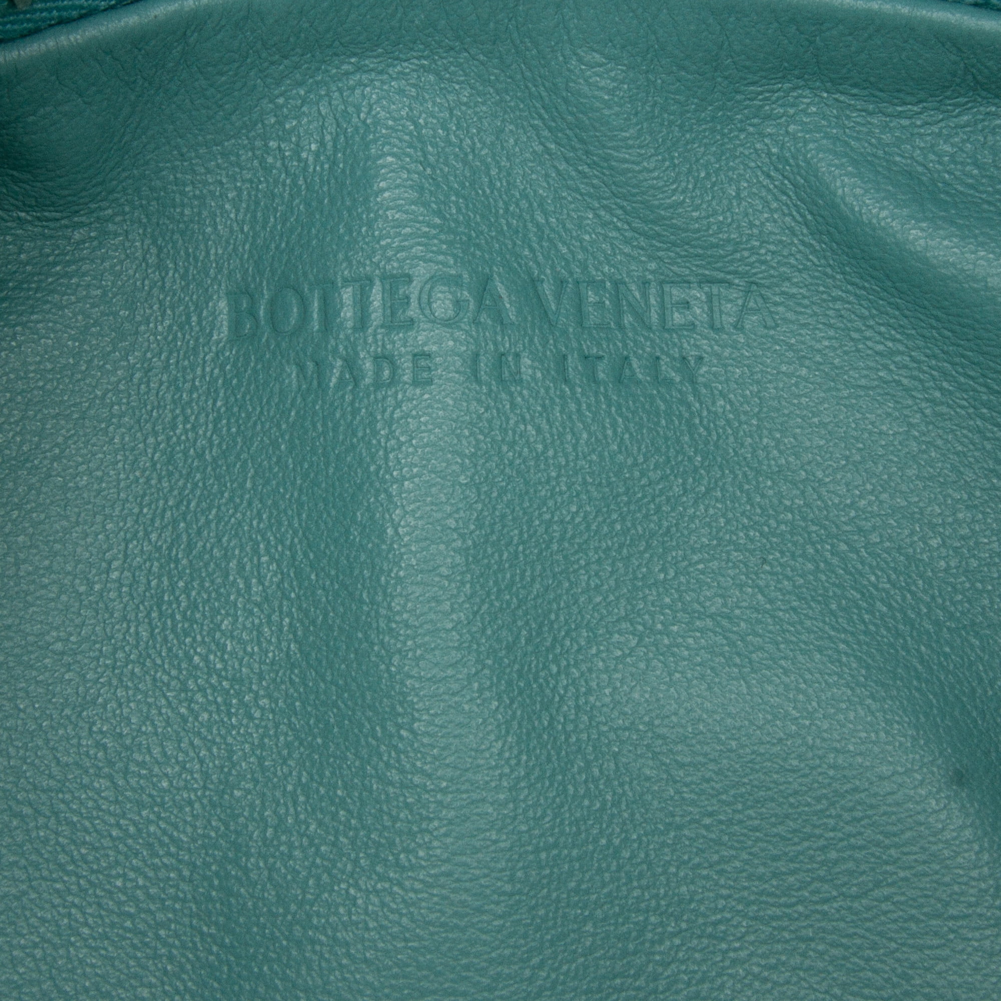 Pre-Owned Authenticated Bottega Veneta Mini Intrecciato Jodie Calf Leather Blue Handbag Top HandleBag Unisex (Good)