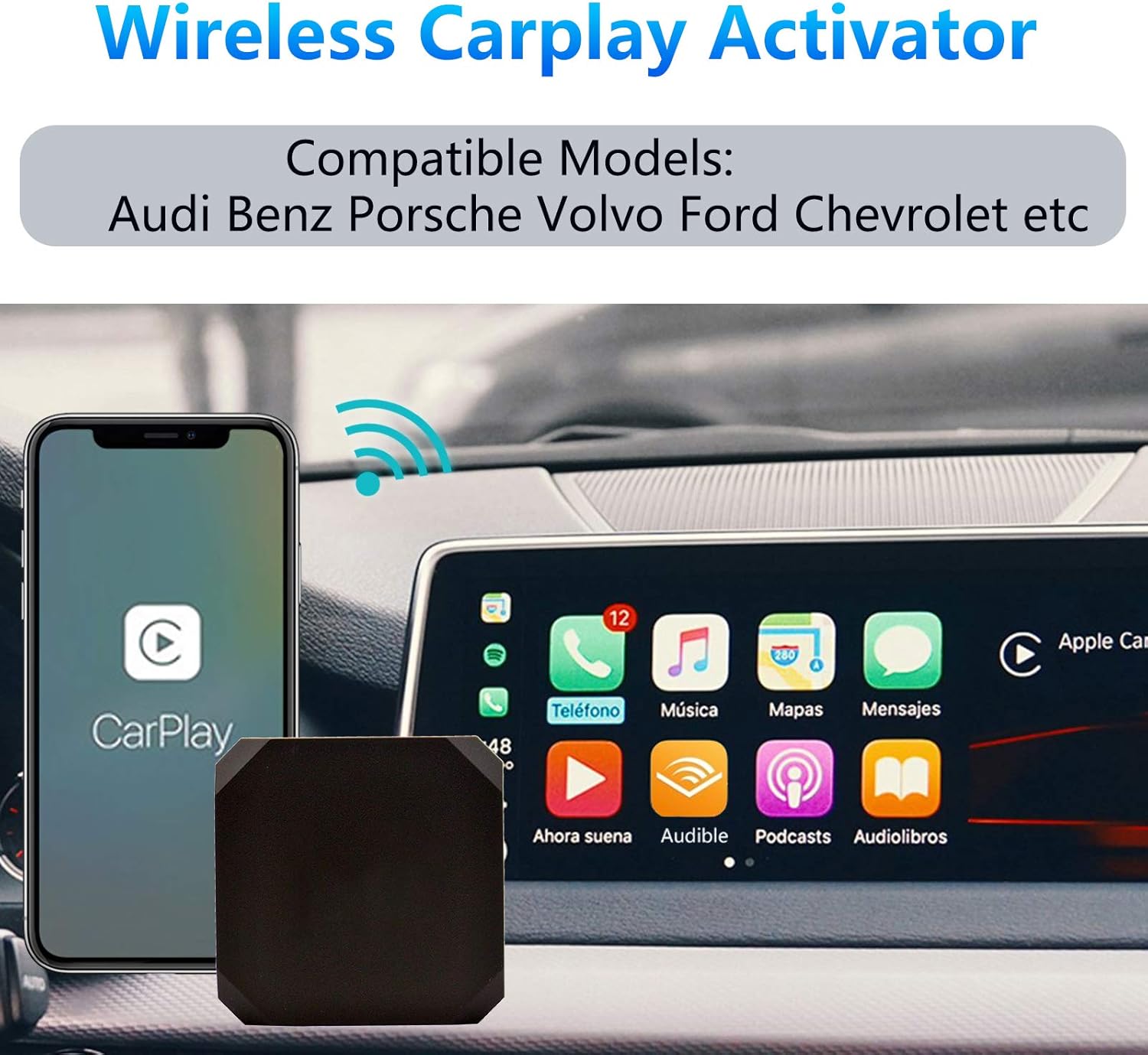 Wireless CarPlay Adapter,Wireless CarPlay Dongle Convert Wired to Wireless CarPlay for Car with Factory Wired CarPlay