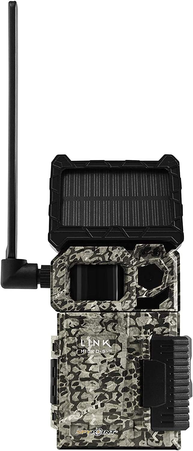SPYPOINT Link-Micro-S-LTE Solar Cellular Trail Camera with LIT-10 Battery and Bundle Options (Link-Micro-S-LTE-V, 2 PK Trail Bundle)