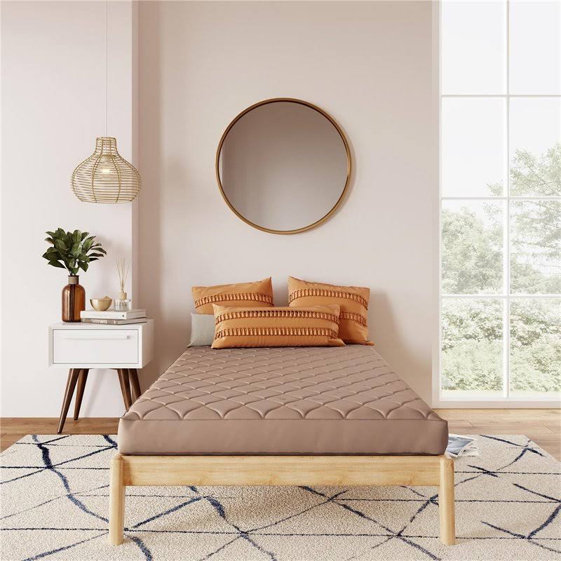 DHP Dana 6 inch Quilted Twin Mattress with Removable Cover in Gray