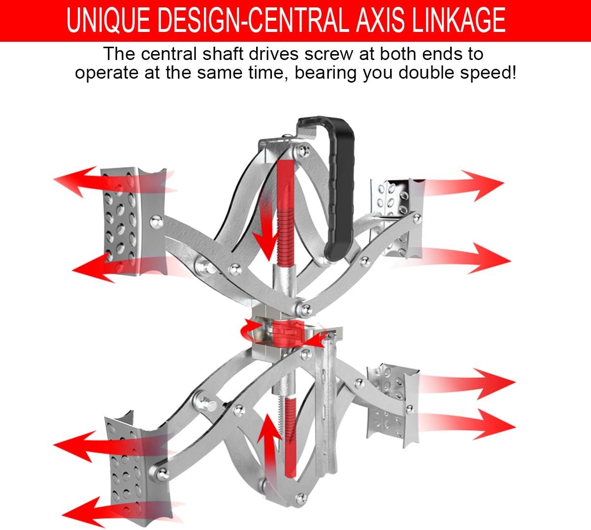 MAHLER GATES X Shaped Chocks Wheel Stabilizer - RV Tire Stabilizers Locking Chocks with Integrated Wrench & Anti-Theft Code Lock, Open 8'' to 17''