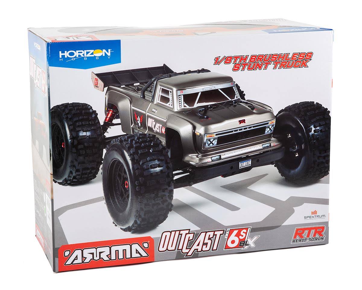 Arrma 1/8 Outcast 6s 4WD BLX Stunt Truck Matte Orange