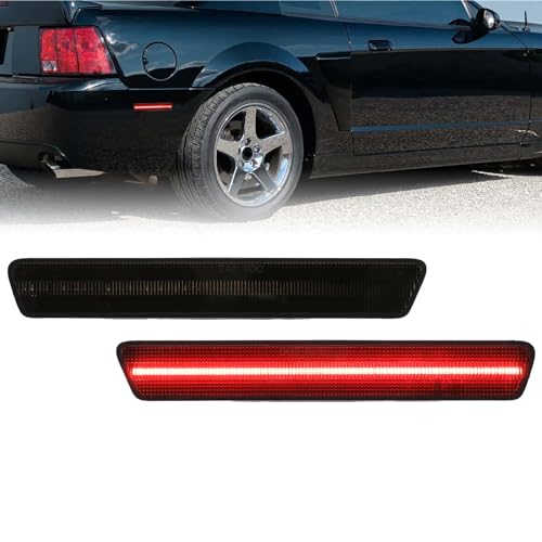 USR 96-04 Mustang V6/GT Plug and Play Tail Light Wire Harness for Sequential Signal + Total of 8 Cabnus LED Bulbs for Red Brake + White Reverse (Left