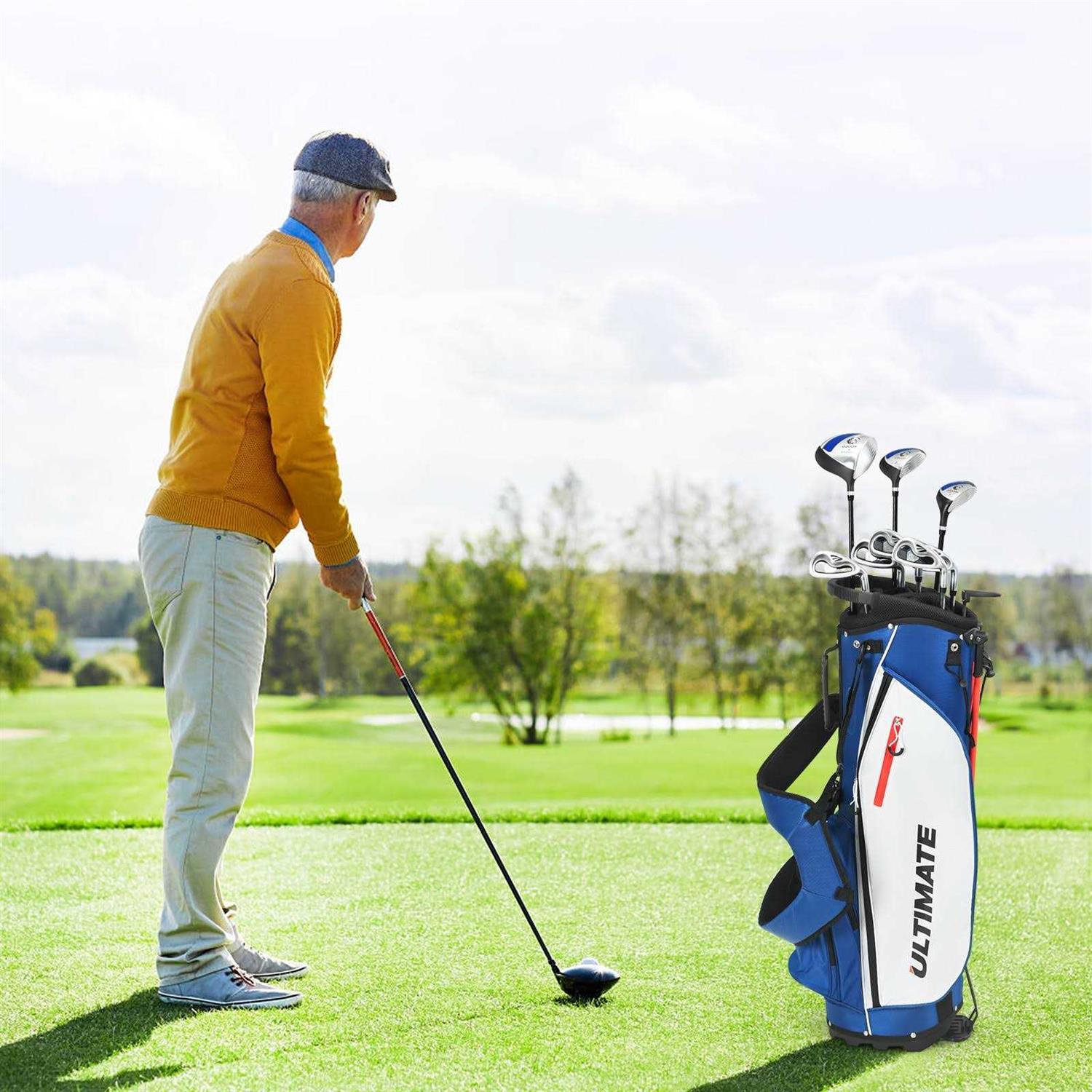 Mens Complete Golf Clubs Package Set 10 Pieces Includes Alloy Driver - Sports Supplies Online Store