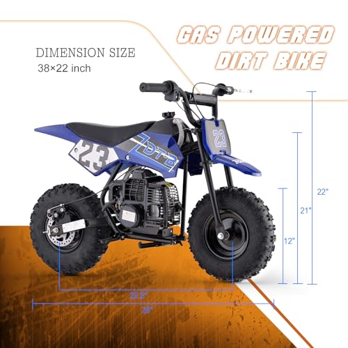 Superrio 49CC 2-Stroke Gas Power Mini Dirt Bike Dirt Off Road Motorcycle (Red)