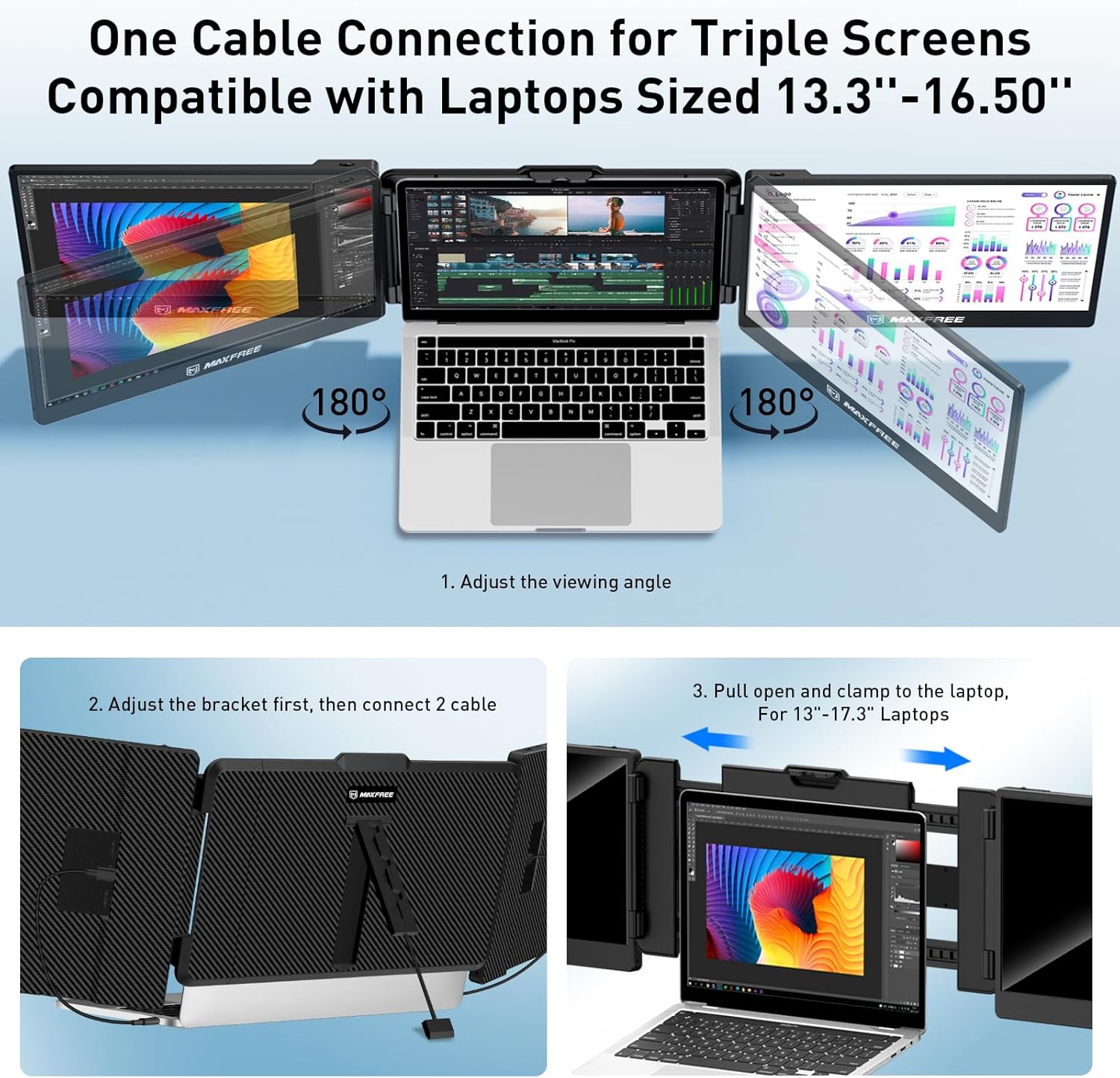 14" Laptop Screen Extender - FHD 1080P Laptop Monitor Extender Portable