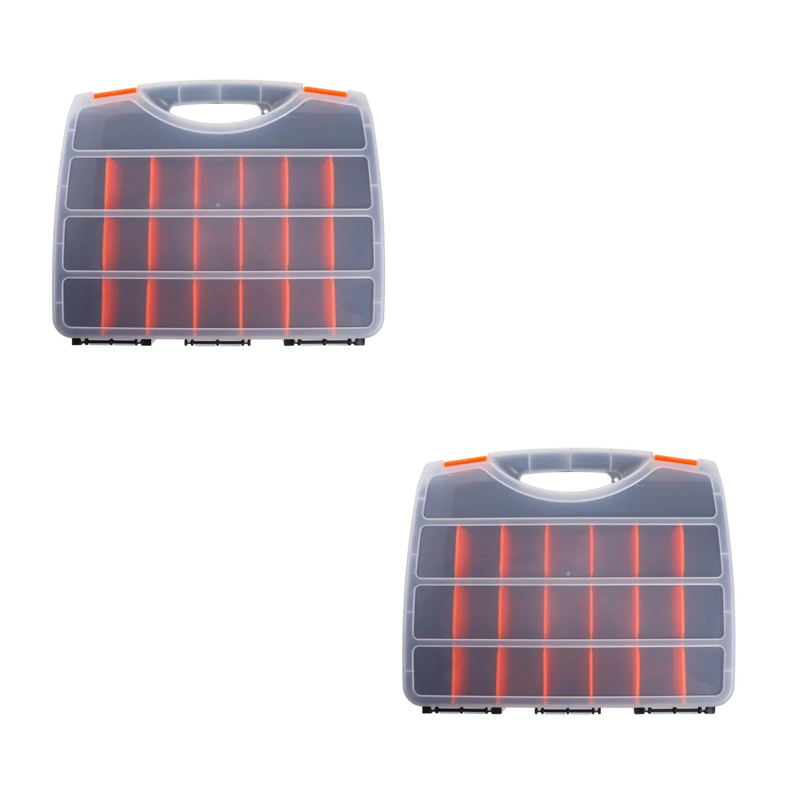 2pcs Screw Tool Organizer: Tackle Box Storage With Removable Dividers- Impact Resistant Polymer Storage Bins For Nuts,, Small Parts,- compartment