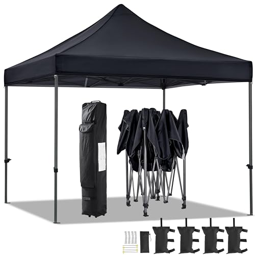 Yaheetech Heavy Duty Pop Up Canopy Tent, 10x20 Commercial Instant Shelter Tent for Wedding, Parties, Adjustable Outdoor Canopy with Wheeled Carry Bag