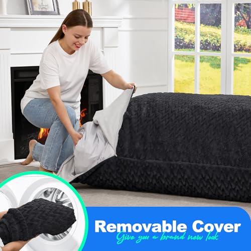 Hobestluk 3 in 1 Bean Bag Chair Giant Bean Bag Chairs Convertible Bean Bag Floor Cushion with Machine Washable Cover