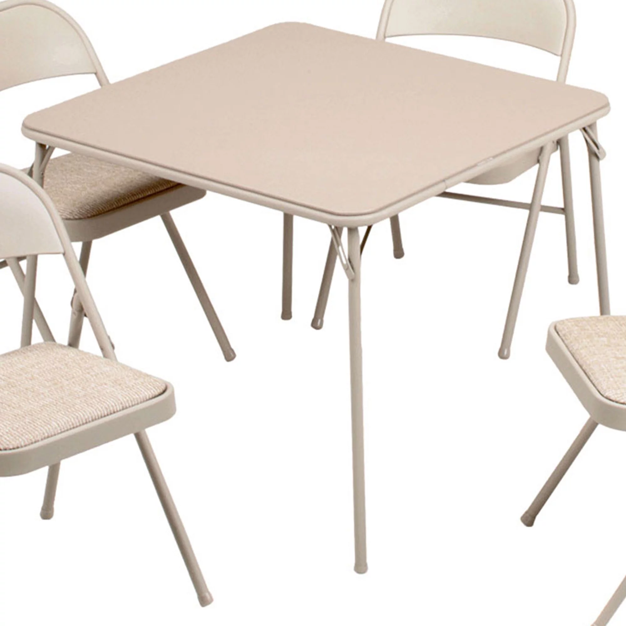 MECO Sudden Comfort 5 Piece 34x34 Card Table and 4 Chairs Folding Furniture Set - Radiant Selections
