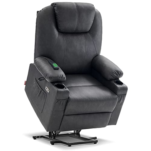 MCombo Dual Motor Large Power Lift Recliner Chair for Elderly, Lay Flat Lift Chair with Heat and Massage, Big Lift Recliner for Tall People