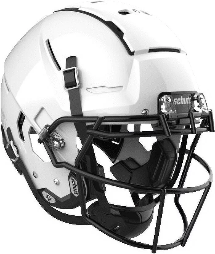Schutt F7 VTD Adult Football Helmet with Carbon Steel Mask (White, XL, Black ROPO-NB) - Radiant Selections