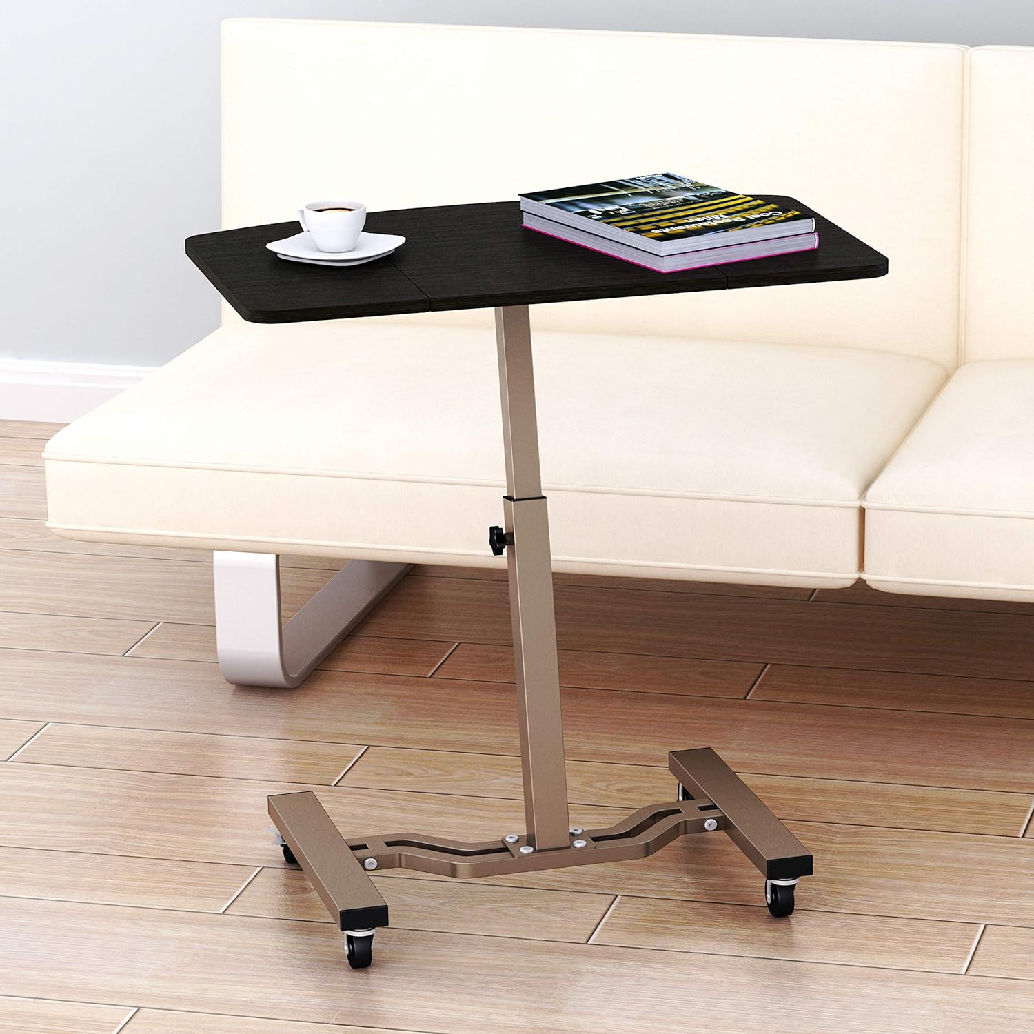 Height Adjustable Mobile Laptop Stand Desk Rolling Cart, Height Adjustable from 28'' to 33'' Pack of 2