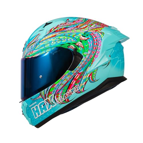 HAX Obsidian Pro Full Face Dual Visor Adult Motorcycle Helmet for Motorbike Street Bike with Pinlock Ready DOT Approved Matte Pink M
