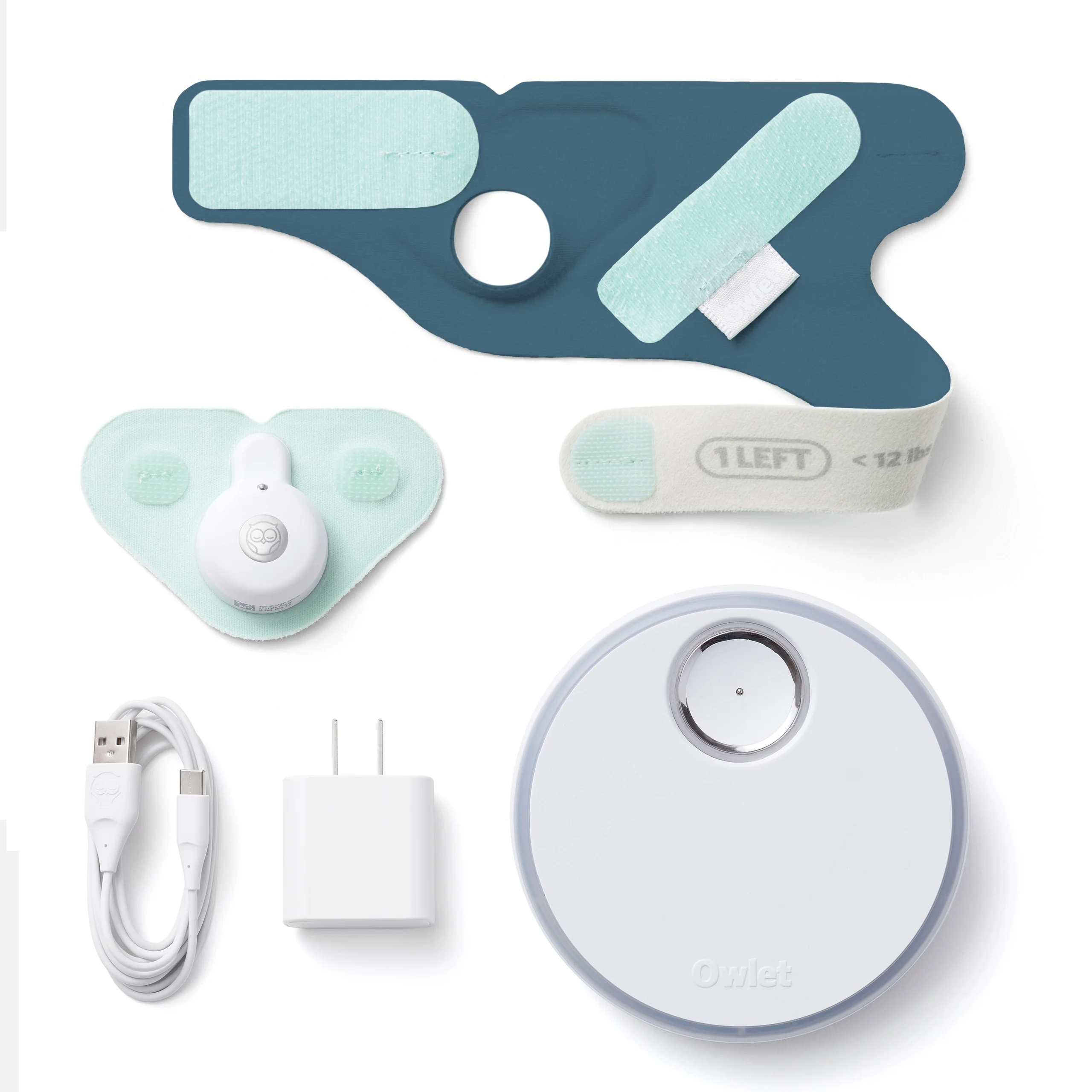 Owlet Dream Duo - Smart Portable Video Baby Monitor - HD Video Camera + Sock With Heart Rate, AVG Oxygen Tracker - Bedtime Blue