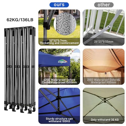 COBIZI 13x26 Pop Up Tent 13x26 Canopy with Sidewalls Heavy Duty Canopy Party Tent for Parties
