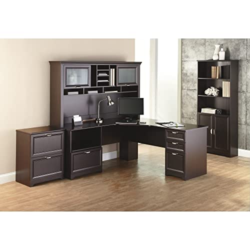 Realspace® Magellan Performance 71"W L-Shaped Corner Desk, Espresso