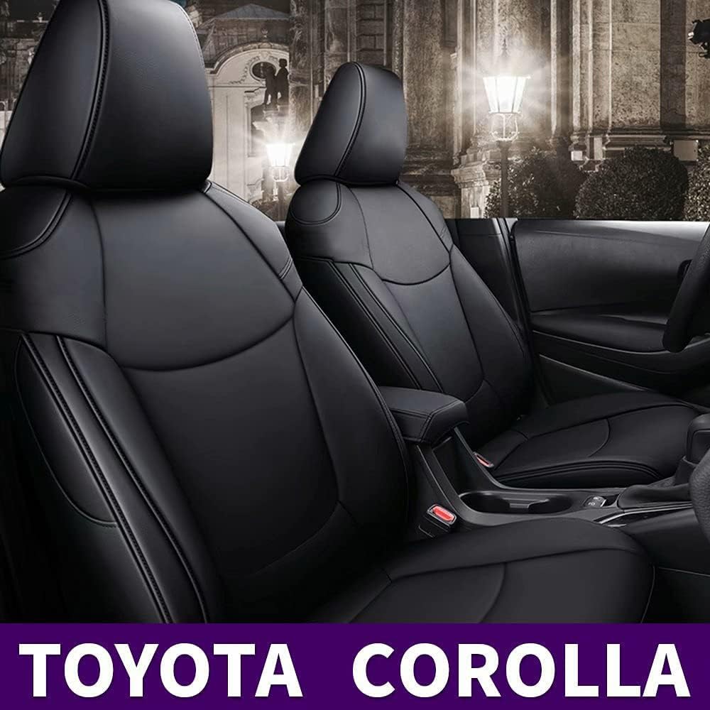 JIAMAOXIN Car Seat Covers Fit for Toyota Corolla L LE 2020 2021 2022 Faux Leather Auto Full Set Seat Cushion Protector