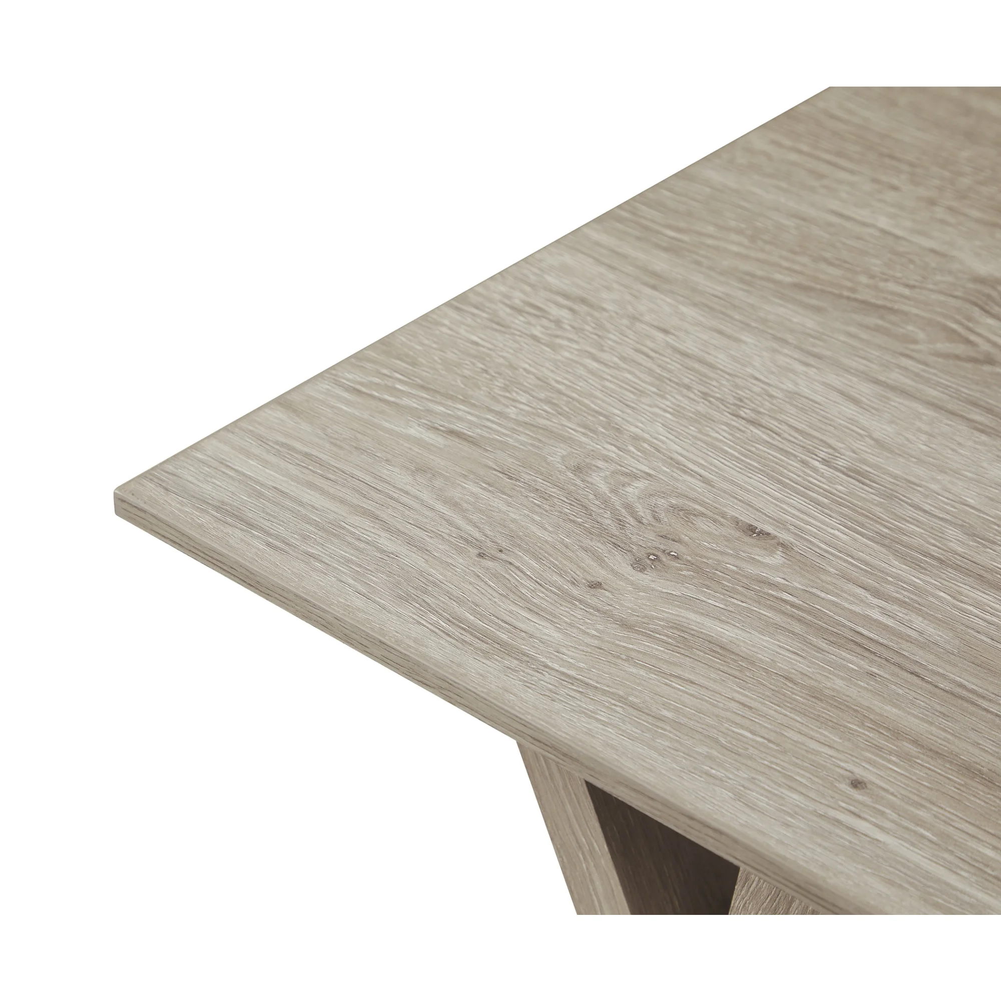 Realspace® Trezza 60"W Writing Desk, Light Oak