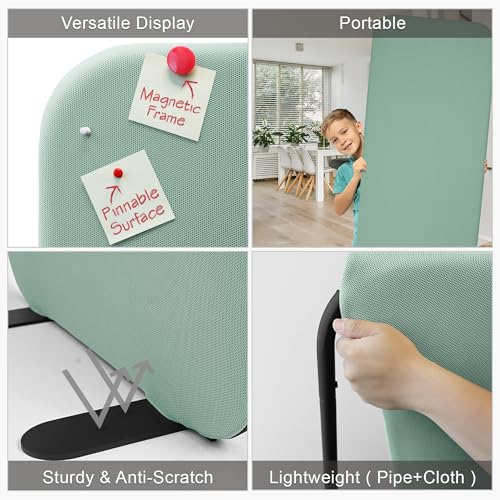Standing Room Dividers, Privacy Divider Panel Wall, Portable Divider Separator Screen for Classroom, Office, Studio, Home, Scratch Resistance