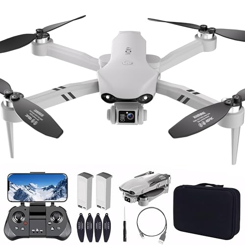 Drone with Camera for Adults 4K, Upgraded 4.5inch LCD RC Screen, GPS 2-Axis Gimbal Quadcopter Brushless Motor, Auto Return, Follow Me, Waypoint Fly