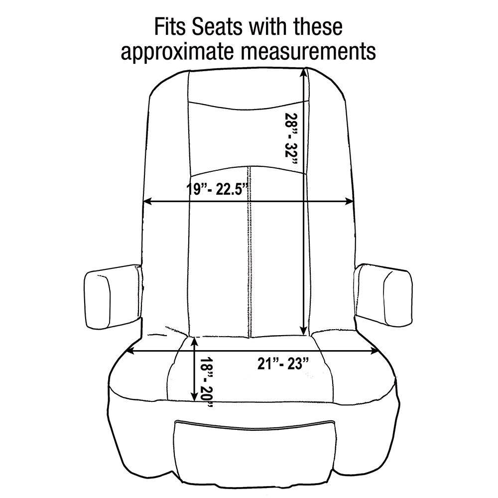 RV Designer Grip Fit Universal RV Seat Covers, Set of 2, CA in Tan