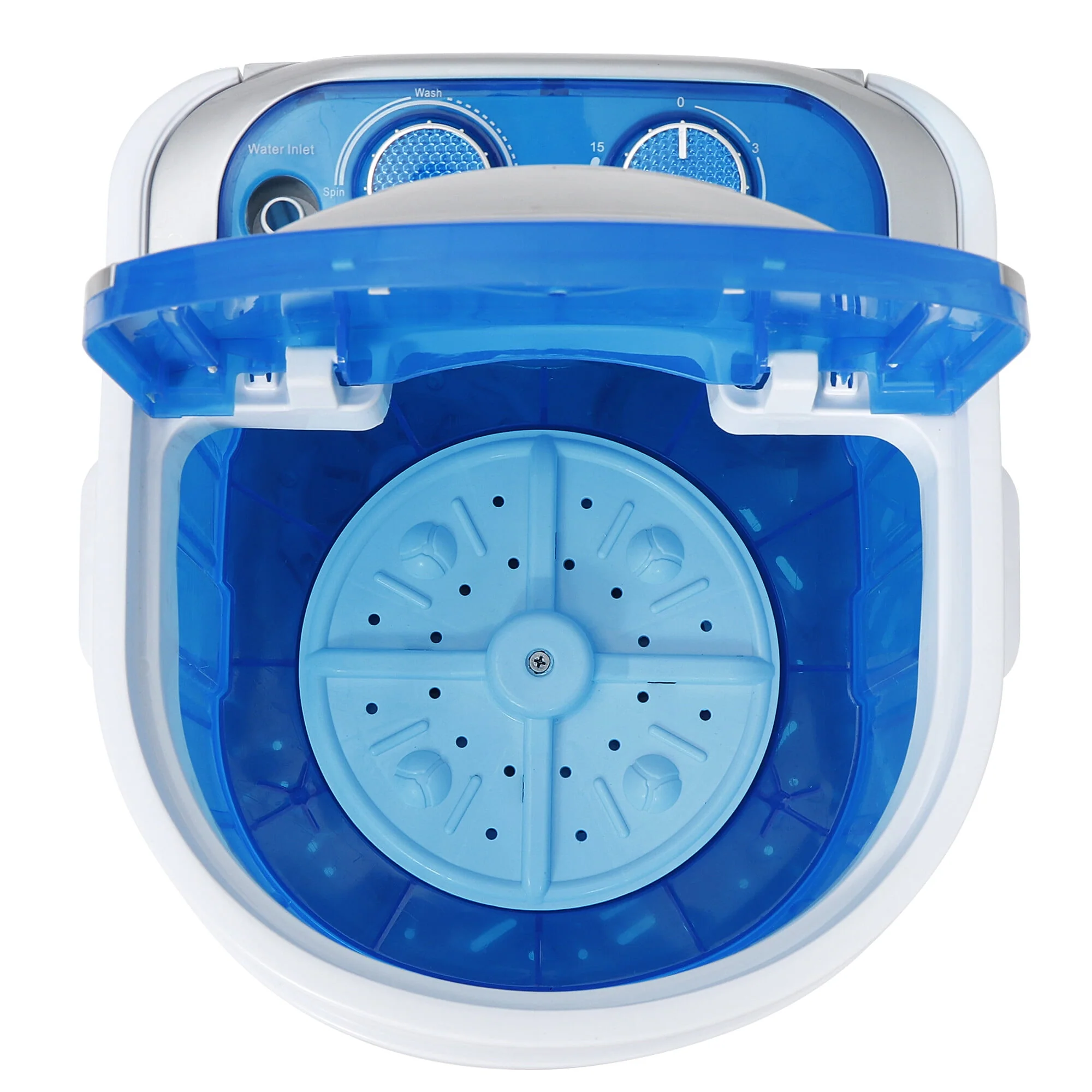 Zeny 6lbs Capacity Mini Washing Machine Compact Counter Top Washer w/Spin Cycle Basket and Drain Hose