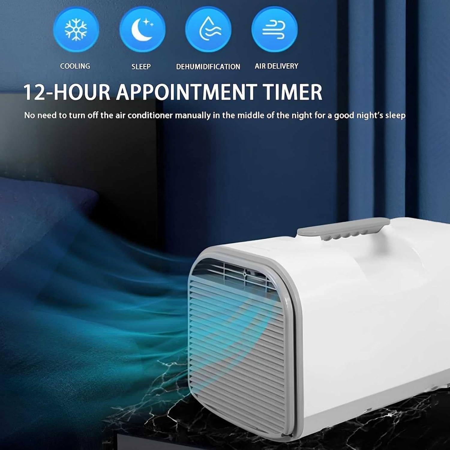 Portable Fast Cooling Camping Air Conditioner 12V 24V 1400W 4777BTU Inverter Air Conditioner with Remote Control for Car, RV, Tent - S03 Pro