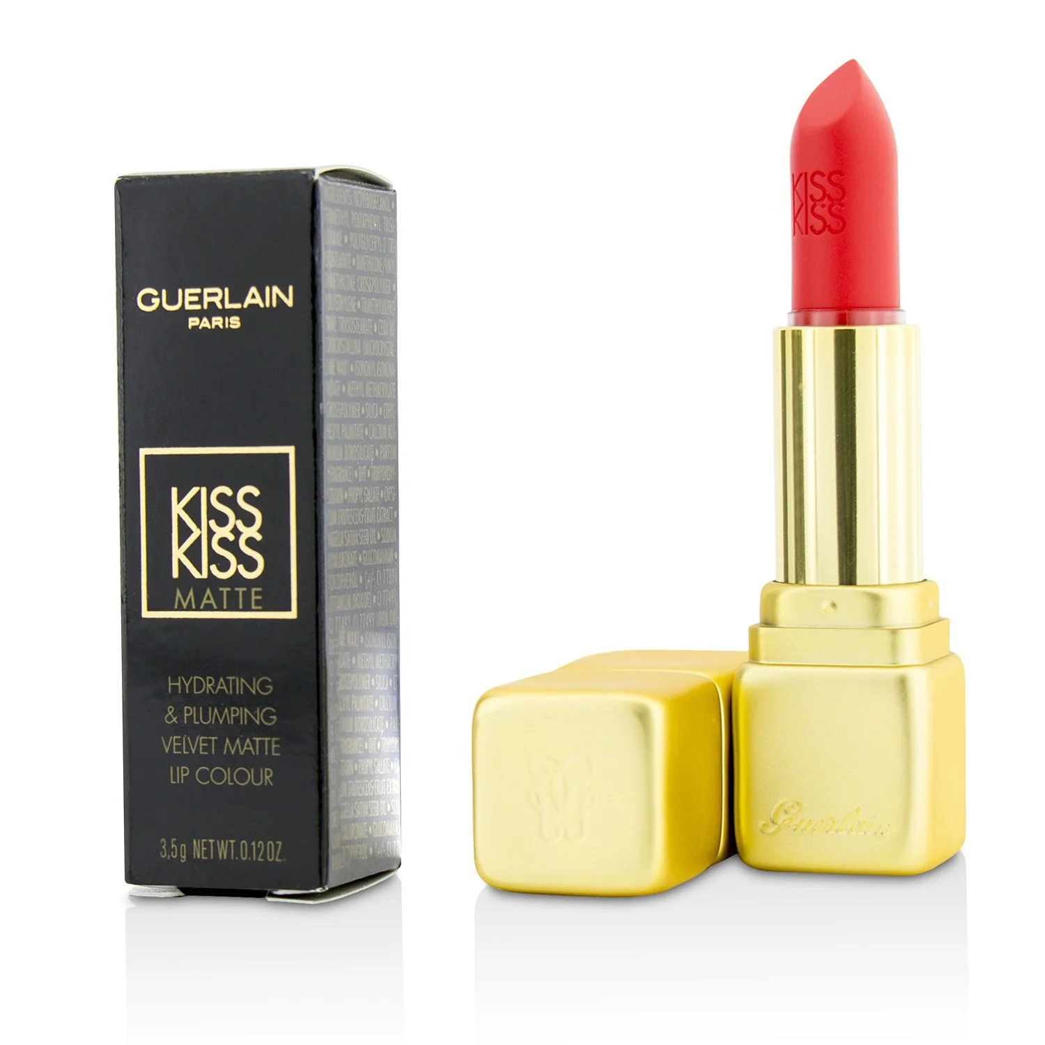 Guerlain KissKiss Matte Hydrating Matte Lip Colour - # M376 Daring Pink  3.5g/0.12oz