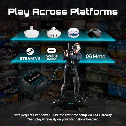 KAT Walk C2 CORE VR Treadmill | 360° Omnidirectional Walking Pad for Immersive Gaming & Home Fitness | Compatible with SteamVR, Oculus