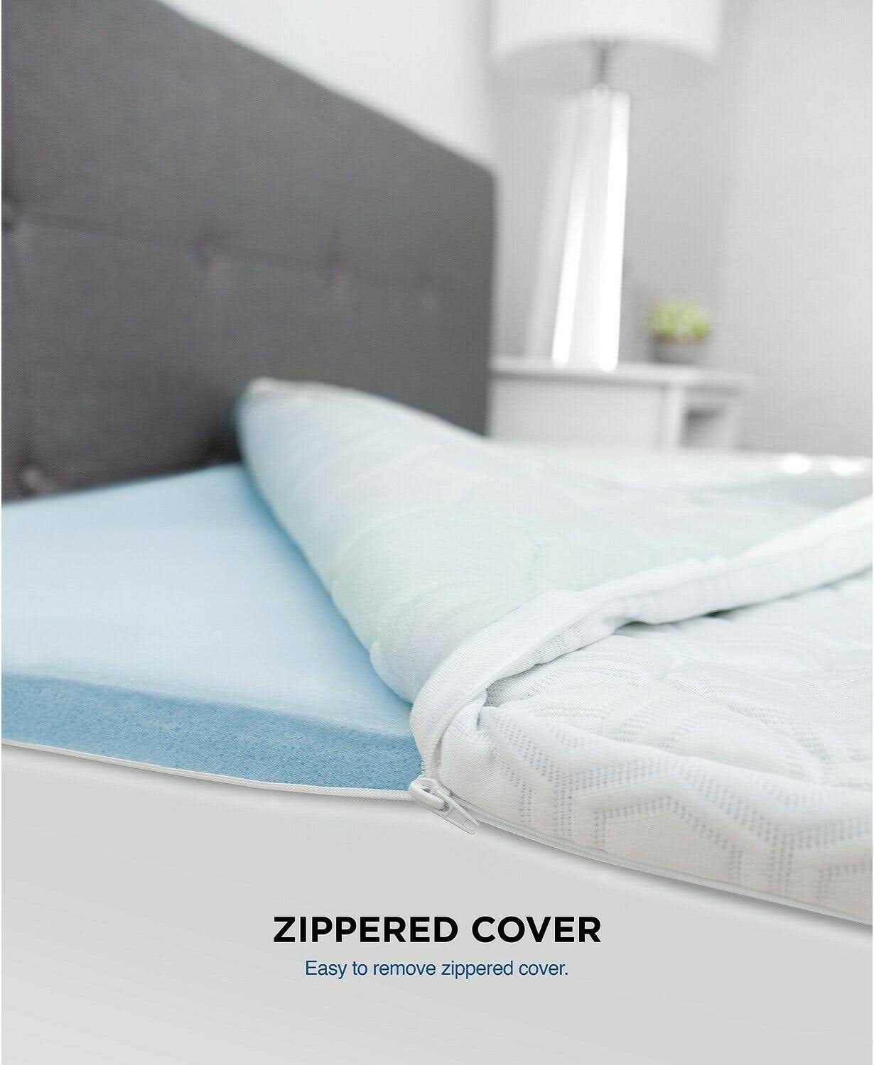 SensorGel Luxury ICOOL 1.5x22 Gel-Infused Memory Foam Mattress Topper - Twin