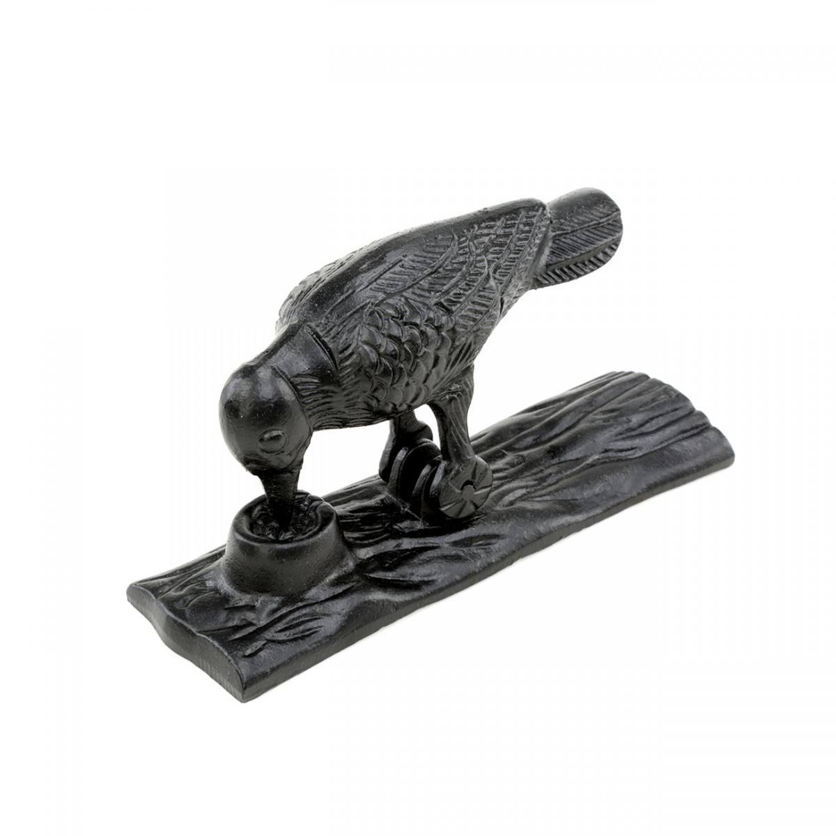 Renovators Supply Black Cast Iron Door Knocker, Woodpecker Design, Rustproof, 6.5in High