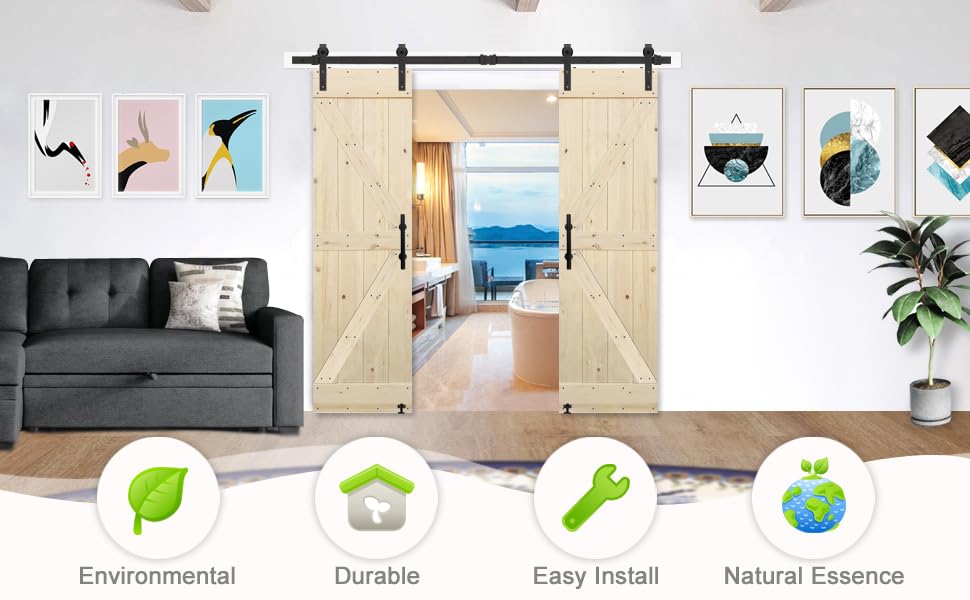 S&Z TOPHAND® 36in x 84in Barn Door