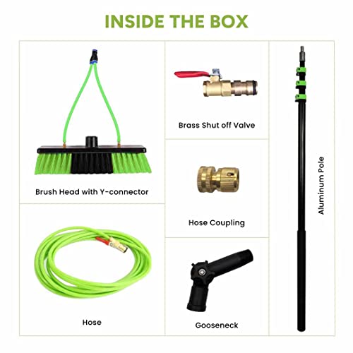 30 Feet Reach Solar Panel Cleaning Brush & Pole Water Fed Pole Kit
