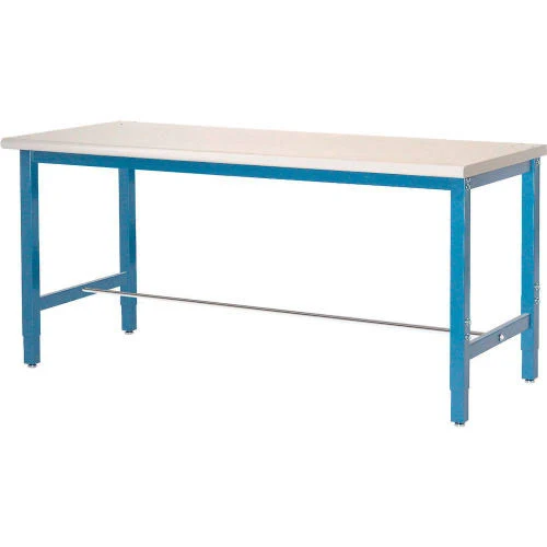 48x22 W x 30x22 D x 1-5/8x22 Thick, Plastic Laminate Safety Edge Workbench Top, Light Gray