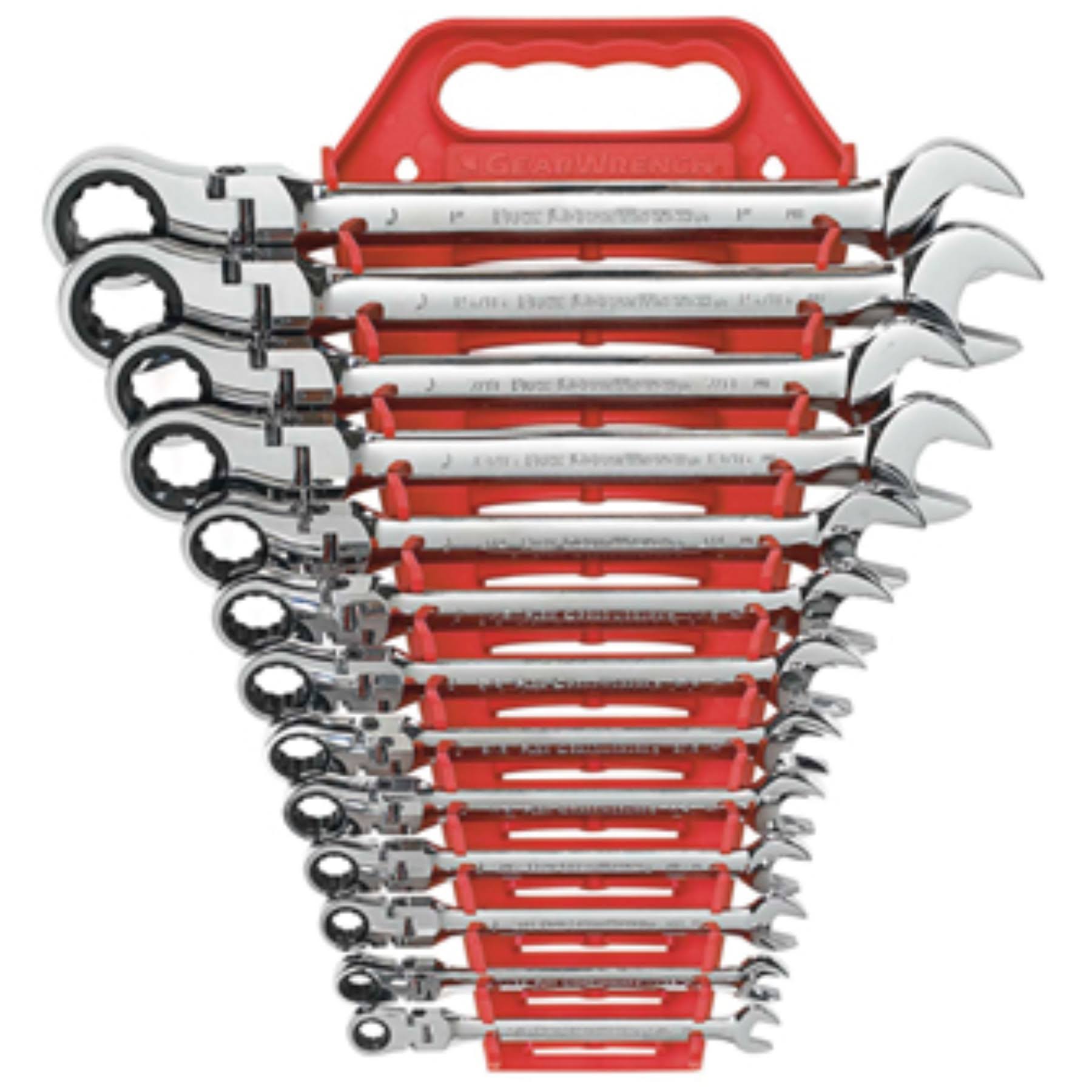 GearWrench 9702 13 Piece Flex-Head Combination Ratcheting Wrench Set SAE
